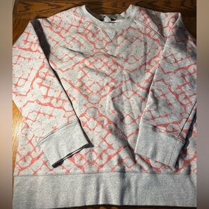 The North Face Gray and Orange Women's Sweatshirt crew neck L
